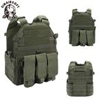 Tactical Combat Vest Molle Airsoft Body Armor Plate Carrier With Magazine Pouch
