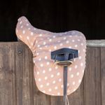 Supreme Products Dotty Fleece Saddle Cover Ride On -LUXURIOUS LATTE