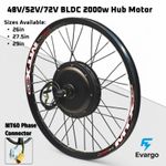 2000w Motorcycle Rear Wheel BLDC Hub Motor MTX 48v/52v-72V