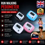 LCD Clip On Pedometer Step Counter Step Tracker for Walking Running