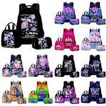 Demon Hunters 3D Backpack Lunch Bag Pencil Case Kid School Bag Travel Rucksack