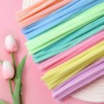 300 PCS Thick Pipe Cleaners Craft Supplies 7 Assorted Pastel Color 
