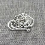 3pcs of 925 Sterling Silver Lotus Flower Connectors with Jump Rings for Bracelet