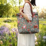 TOURBON Bicycle Rear Rack Pannier Bike Seat Bag Canvas Handbag Shoulder Pack