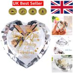 Dazzling 90th Birthday Crystal Diamond with Etched Gold Text - Perfect Keepsake