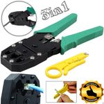 RJ45 Crimping Tool Cat5e Cat6 Cat7 Network Ethernet Cable Crimp Cutter Stripper