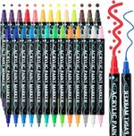 26Pcs Acrylic Paint Pens For Rock Painting Stone Ceramic Glass Rock Markers New