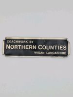 Vintage Northern Counties Wigan Coachwork Builders Plate Plaque Bus Coach