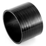 Straight Coupling Silicone Hose 70mm Black Joiner Coupler Connector Pipe