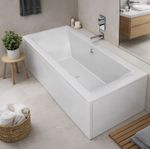 1700 & 1800 x 750/800 Double Ended Square Acrylic Bath No Tap Holes