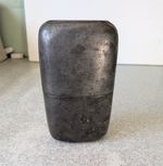 VINTAGE / ANTIQUE PEWTER  HIP FLASK - -MAKER JAMES DIXON -  5   INCH