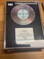 Motown Uk disc award genuine STEVIE WONDER I JUST CALLED TO SAY I LOVE YOU