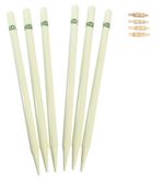 ND Wooden Cricket Wickets 6x Stumps & 4x Bails Natural Color With Bag FULL SIZE