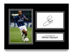 Olivier Dacourt Hand Signed A4 Photo Autograph Card Inter Milan Gift Display