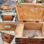 Rare Original Public School Tuckbox, wooden, Neal of London, 1930s, unrestored