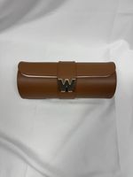 Wolf Cassandra Watch & Jewellery Roll Travel Case Cognac Brown Leather New Boxed