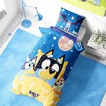 BLUEY Junior Toddler Cot Bed Duvet Cover Set Bluey Family Under the Stars