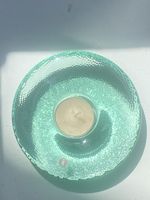 Y2K Markku Salo for Iittala Finland Nappi tealight candle holder in light green