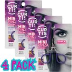 4 Pack CURTIS Mini Tweezers Eyebrow Scissor Tweezers Flat Tips Made in Mexico