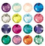 Genuine PRECIOSA Chaton Rose MAXIMA Flat Backs No Hotfix Crystals Plain Colors