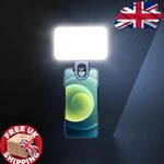LED Selfie Light, Portable Clip-On Fill Light with 3 Lighting Modes