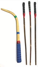 Dhol Sticks- Professional Daga & Tilli set- Bhangra-  1 Daga 3 Tilli With Grip