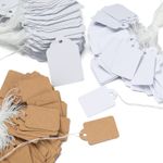 100Pcs Price Tags with String Blank Jewellery Clothing Retail Labels
