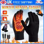 Electric Heated Gloves USB Rechargeable Insulated Warm Thermal Gloves Winter UK