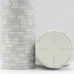 50 x Light Grey / Cream 8 Stripe, 14g ABS Blank Recess Custom Poker Chips