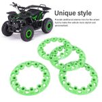 ⁺Green 4Pcs 6 ATV Wheel Trim Hub Protection Decor Plastic Tires Decorative Rim