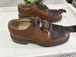 John Moore Ladies Size 3.5 Made In England Commando Style Soles Shoes Military