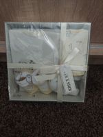 Kris X Kids Newborn Baby Gift Set w Bodysuit, Bib, Toy, Socks Gift (0-3 Months)