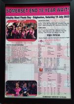 Somerset CCC Vitality Blast t20 winners 2023 - souvenir print