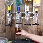 4 Optic Bottle Rack Wall Mounted Bracket Beaumont Spirit Measure Dispensers Bar