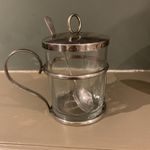 Hukin & Heath  Antique Silver Plated Lidded Pot With Spoon