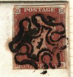 GB NUMBER 1 MALTESE CROSS Cover  Underpaid 1843 *MORE TO PAY* {samwells}Ap178