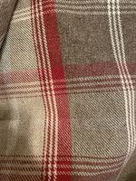 Dunelm Highland Check Lined Single Curtain Red Eyelet 228 x 182