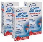 Galpharm Blocked Nose Relief Spray for Relief of Nasal Congestion - 15ml x 3