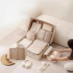 7 Piece lightweight Travel  Luggage set. Beige. free postage