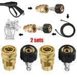 M22-14 to 3/8" Quick Release Connector Hose Adapter Pressure Washer Coupling x2