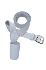 FLAG POLE HOLDER CROSS CARRIER BELT WHITE GENUINE LEATHER STRAP MILITARY PARADES