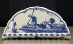 Vintage Delft Porcelain Ceramic Wall Spoon Rack Holder Display Dutch Holland 