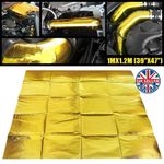 Gold Heat Barrier Reflect Sheet Self Adhesive High Temp Heat Shield Wrap 39"x47"