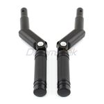 Black Front Footpegs Footrest Pedal Mount Bracket for Harley V-Rod Muscle 02-17