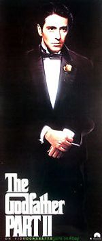 THE GODFATHER PART II MOVIE POSTER Original R1991 VideoDoor Panel AL PACINO