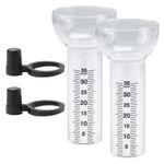 Rain Gauge Glass Cup 2 Pieces Glass Clear Accurate Replacement Cups