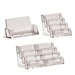 Business Card Dispenser Holders - Counter, Wall or Multi Tier, Clear Plastic