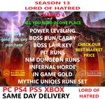 DIABLO 4 SEASON 13 POWER LEVEL PIT BOSS MATS RUNE IGG ✅PC PS4 PS5 XBOX✅DIABLO IV
