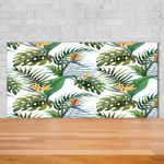 Tulup Kitchen Glass Splashback 140x70 Tropical flowers