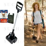 Pet Dog Pooper Scooper Long Handle Poo Picker Lightweight Assembled & Waste Bags